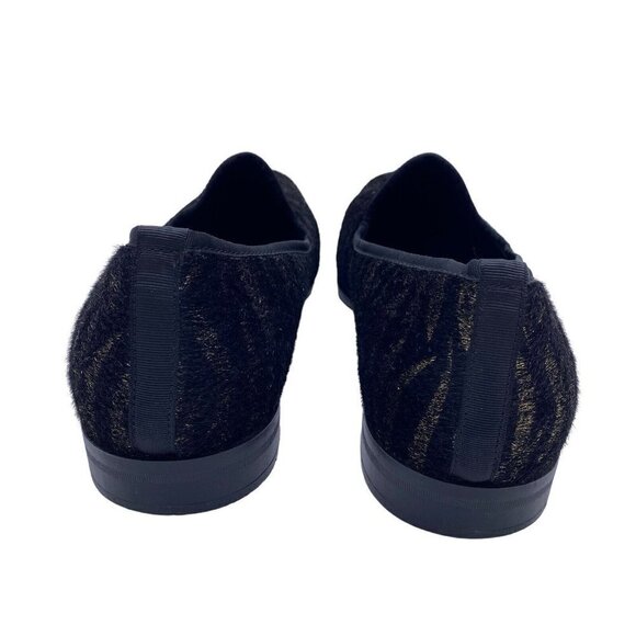Stacy Adams Smoking Loafers Sultan Tiger Black Gold Pony Hair Slip On main image 7
